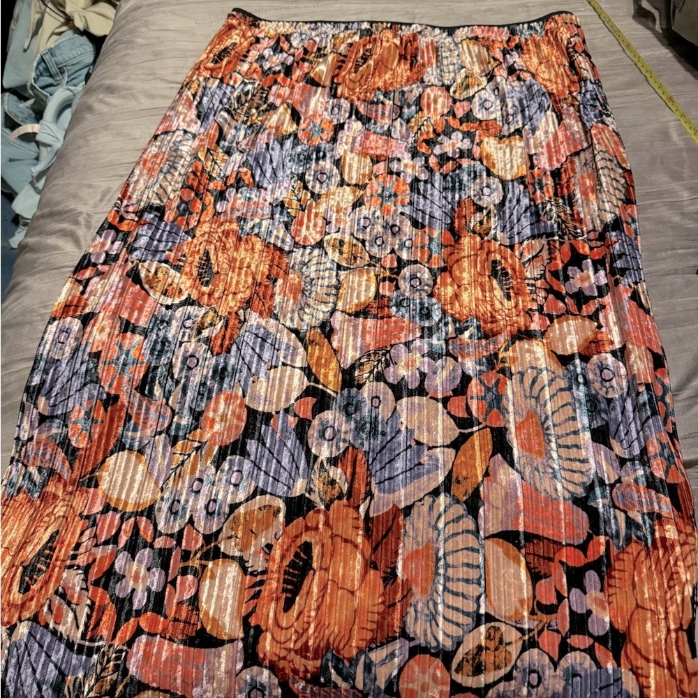 Anthropologie Maeve Vibrant Floral Midi Skirt - Picture 9 of 12